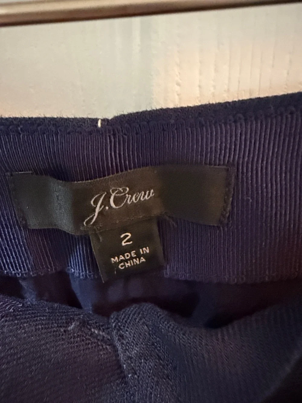 J Crew Linen Navy Button-Front Tie-Waist Skirt - Picture 2 of 5